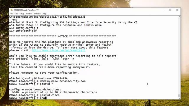 CCNA Security Lab 7 - Configuring ASA Basic Settings and Firewall Using CLI смотреть онлайн