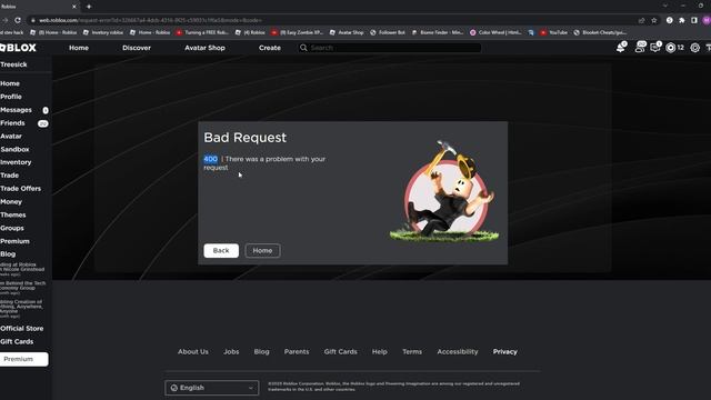 Roblox ERROR 400 please help смотреть онлайн