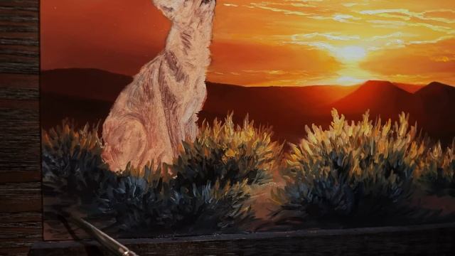 The Songs Of The Prairie | Sunset Oil Painting, Coyote Howls смотреть онлайн