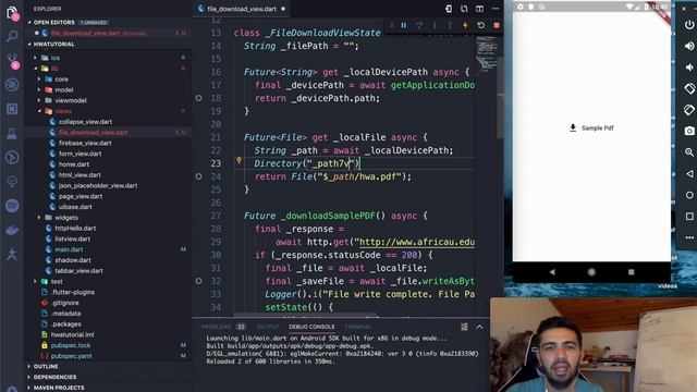 Flutter - File Manager & Logging (Download , Read , Save , Write , Open) смотреть онлайн