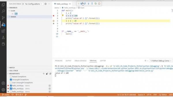 How to debug Python Code using VS Code | VS Code Python Debugging step by step