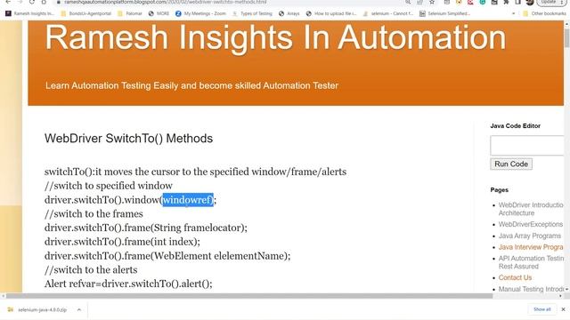 WebDriver SwitchTo Navigate findElement Locators Methods Apr26 2023 смотреть онлайн