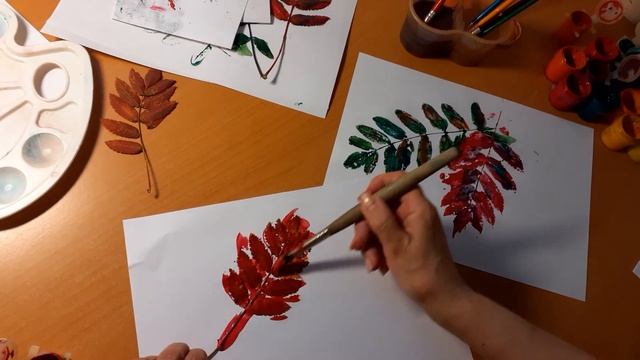 Рисуем вместе! "Ветка рябины" смотреть онлайн