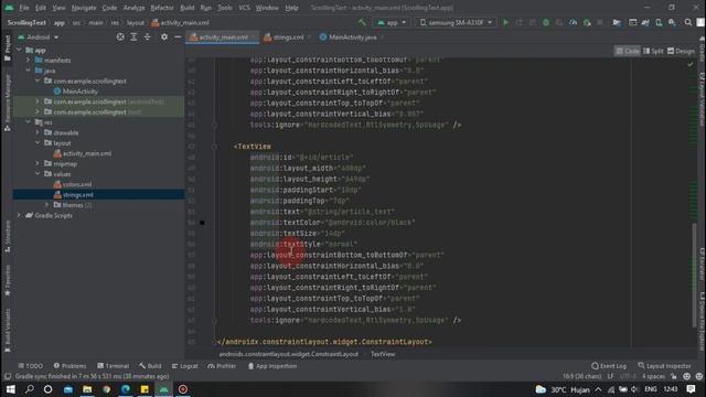 Membuat Scrolling Text, Text View, Dan Memberi Icon Aplikasi Dengan Android Studio смотреть онлайн