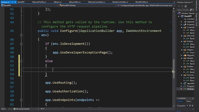 RESTful API with ASP.NET Core 3.0 - 33/50 - Implementing Exception Handling смотреть онлайн