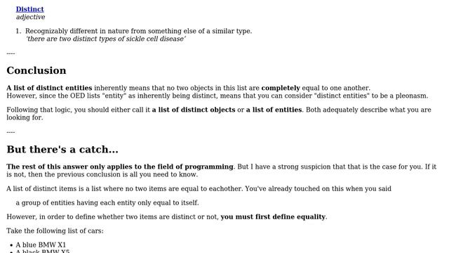 English: Is there a noun for "distinct/unique entities"? (2 Solutions!!) смотреть онлайн