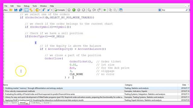 MQL4 TUTORIAL BASICS - 33 HOW TO MODIFY A SELL POSITION SIZE смотреть онлайн