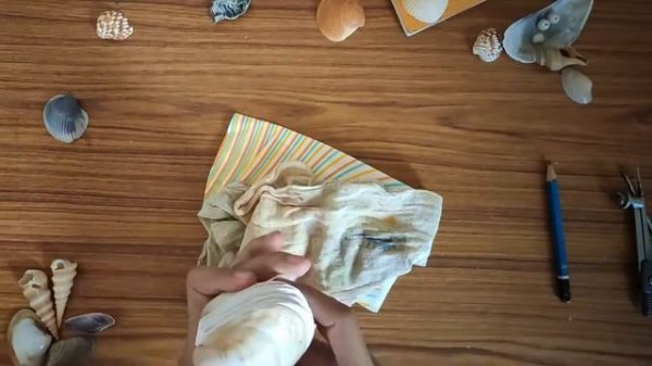 DIY Journal | Seashell Journal | Handmade Journal | Seashell Watercolor book