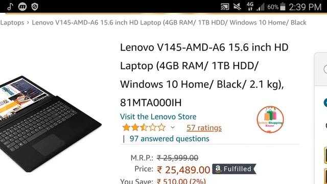 Lenovo Laptop Windows 10 Home V145-AMD-A6 | Amazon HD Black Laptop 15.6 inch Display смотреть онлайн
