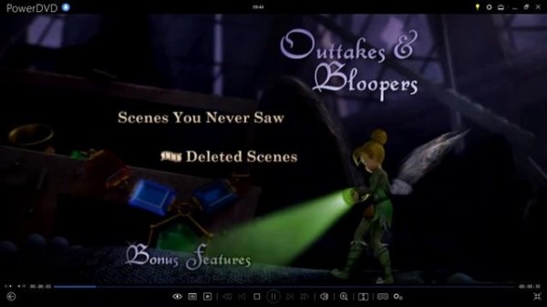 Tinkerbell And The Lost Treasure 2009 DVD Menu Walkthrough