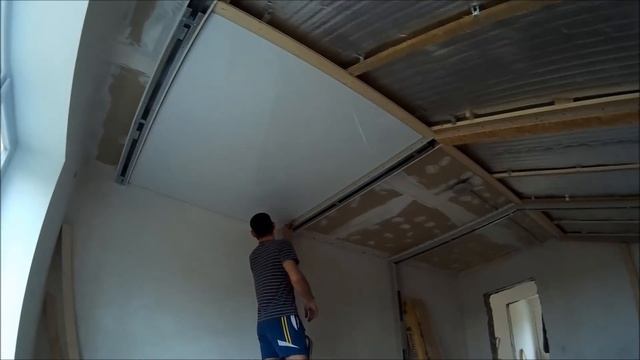 установка натяжных потолков на гипсокартон смотреть онлайн