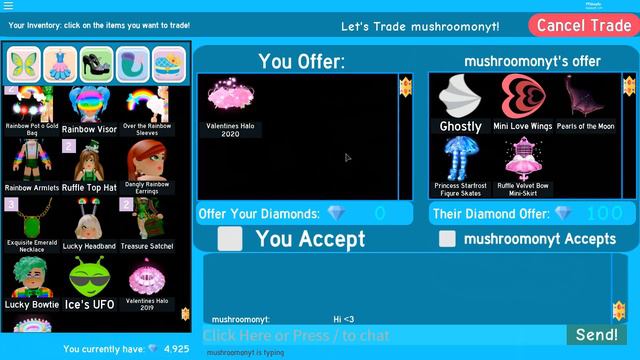 WHAT WILL PEOPLE TRADE FOR MINES & DAUGHTER RAREST HALO!?-Royale High Trading смотреть онлайн