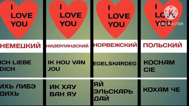 Я ТЕБЯ ЛЮБЛЮ НА РАЗНЫХ ЯЗЫКАХ...I LOVE YOU 
