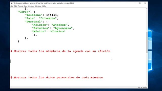 Python - Nivel 20 - Reto 16 - Más diccionarios anidados смотреть онлайн