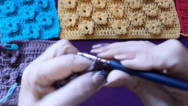 Вязание крючком для начинающих.Вяжем цветочки. смотреть онлайн