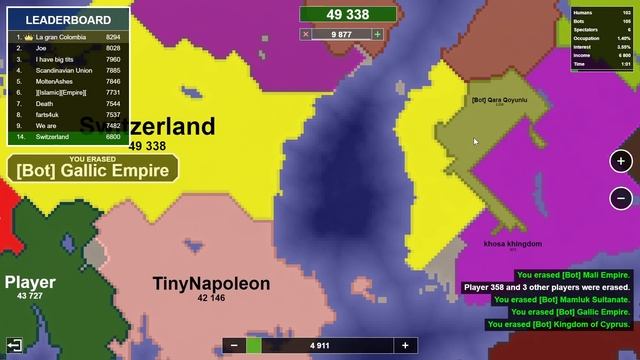 4 Expert Territorial IO Gameplay Matches! Territory Games Io - Territorial IO