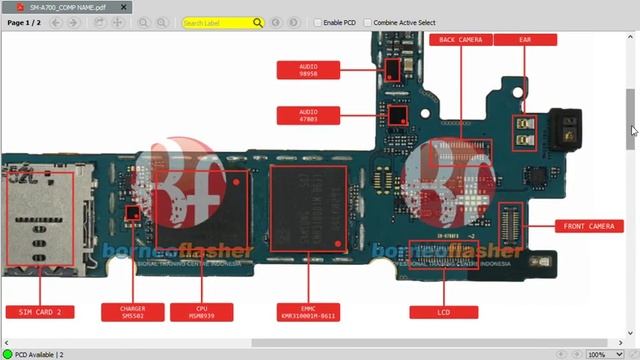 SAMSUNG A7 A700 COMPONENT PCB Component Name IC List смотреть онлайн