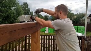 Терраса своими руками. Стропила крыши.