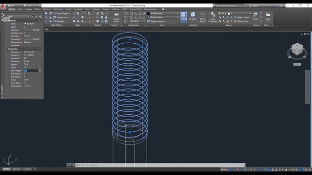 Autocad 3D, how to drawing bolt смотреть онлайн