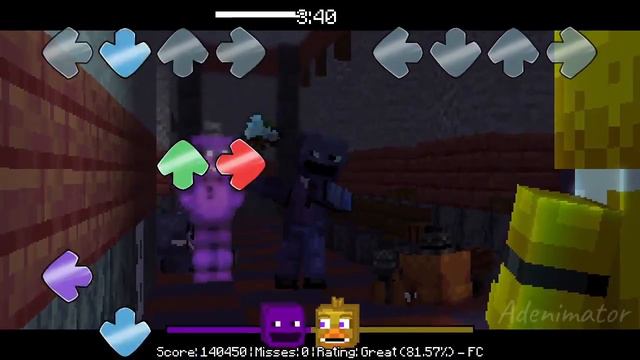 FNF Taken Apart But Minecraft - Original FNF Mod From Vs FNAF 3 смотреть онлайн