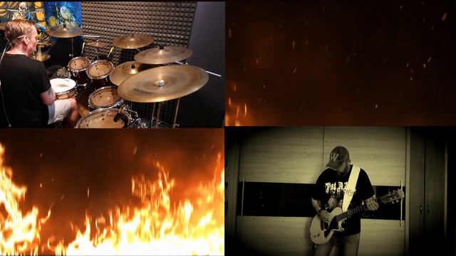 Airbourne She Gives Me Hell Drum & Rhythm guitar cover смотреть онлайн