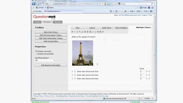 Questionmark Live Multiple Choice Demo смотреть онлайн