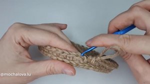 ✔СУПЕР ПЛОТНЫЕ СТЕНКИ✔БЕЗ КАНАТА. Корзинка из ДЖУТА.Плетеный  узор крючком