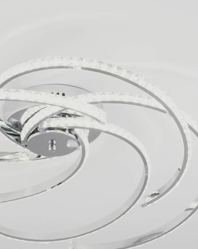 Светодиодная потолочная люстра с пультом Moderli V2785-CL Ello смотреть онлайн