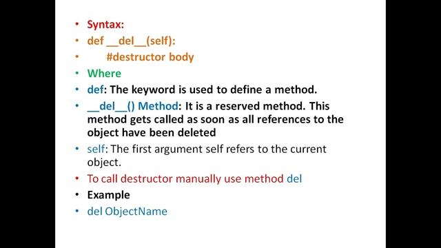 Destructor in Python смотреть онлайн