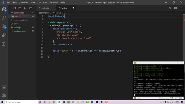 Discord JS - Message Collectors (2020) [Episode #77] смотреть онлайн