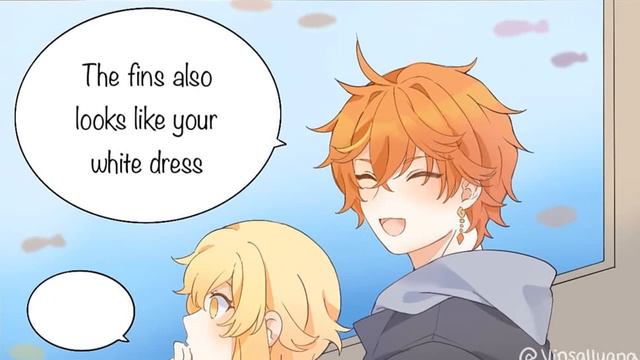 Aquarium Date - Modern AU | Genshin Impact [Comic dub] смотреть онлайн