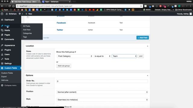 Add A Field Group & Enter Data | Advanced Custom Fields (ACF) смотреть онлайн
