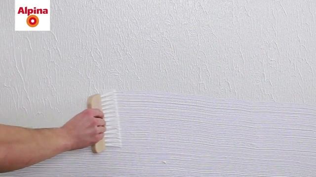 Декоративная краска Alpina Linie Effekt - эффект мягких линий смотреть онлайн