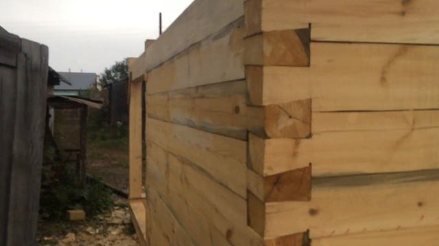 Баня из бруса 3х3х2 +1,5м вынос под предбанник смотреть онлайн