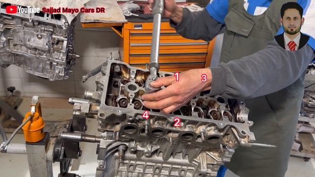 Toyota Corolla 1ZZ Engine Head Bolts Torque || Head Gasket Replacement смотреть онлайн