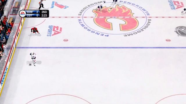 NHL 09 Gameplay Calgary Flames Vs Edmonton Oilers