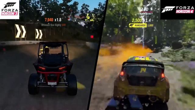 Forza Horizon 4 VS Forza Horizon 3 - Gameplay Comparison смотреть онлайн