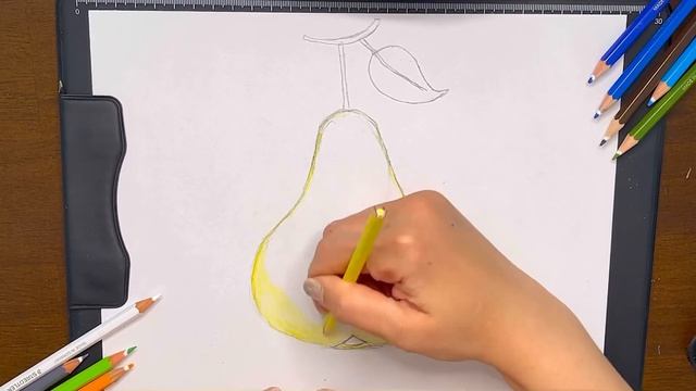 КАК ЛЕГКО НАРИСОВАТЬ ГРУШУ С ДЕТЬМИ . How to draw pear. Детский канал. смотреть онлайн