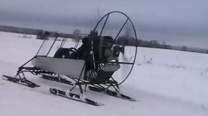 Испытание Аэросаней с двигателем Ваз . Продолжение.