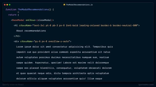 React JS Tailwind CSS Spotify клон #93 Компонент модального окна TheModalRecommendations смотреть онлайн