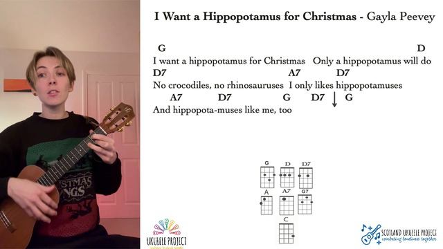 I want a Hippopotamus for Christmas #ukuleleplayalong смотреть онлайн