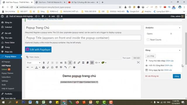 [Thủ Thuật Wordpress] Hướng dẫn tạo popup cho wordpress bằng Plugin Popup Maker nhanh chóng. смотреть онлайн