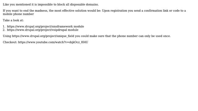 Drupal: How can I block users from registering with disposable email addresses? (3 Solutions!!) смотреть онлайн