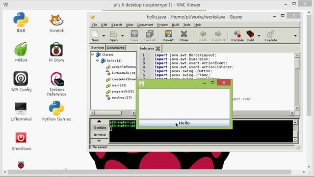 Java program with Swing GUI run on Raspberry Pi смотреть онлайн