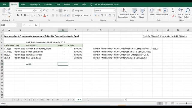 Learning about Concatenate, Ampersand & Double Quotes Function in Excel смотреть онлайн