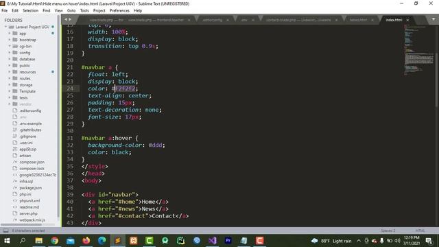 How to Hide Menu on scroll Menu bar hide on scroll simple html and javascript смотреть онлайн