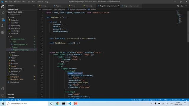 Slack Clone App with React, Redux, and Firebase | Creating Registration Form - Part 3 смотреть онлайн