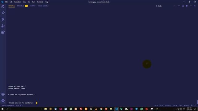 Bank Management System Python Project смотреть онлайн