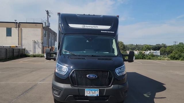 Black Ford Transit with Extended Cab Sleeper and Lightweight Box Truck смотреть онлайн