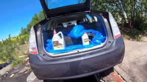 Замена масла в коробке и двигателе Prius 30